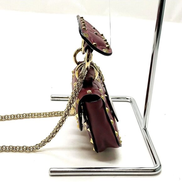 Valentino Garavani Bordeaux Leather Shoulder Bag mon460-101325 - Picture 3 of 16